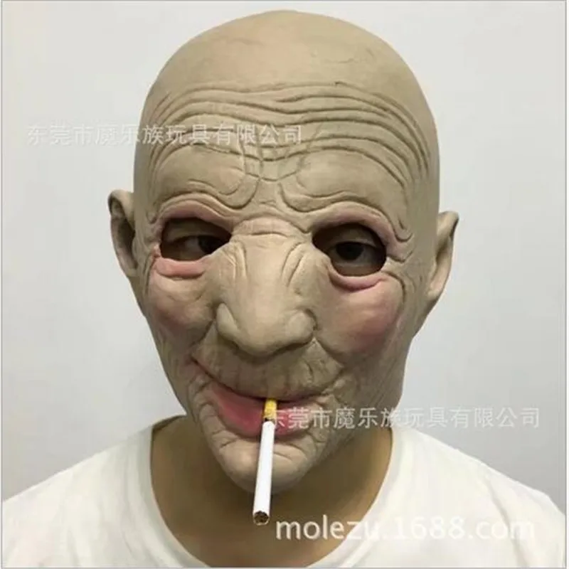 

New Horror Old Man Mask Terror Old Women Head Rubber Masks Halloween Carnival Masquerade Zombie Cosply Party Fancy Dress Props