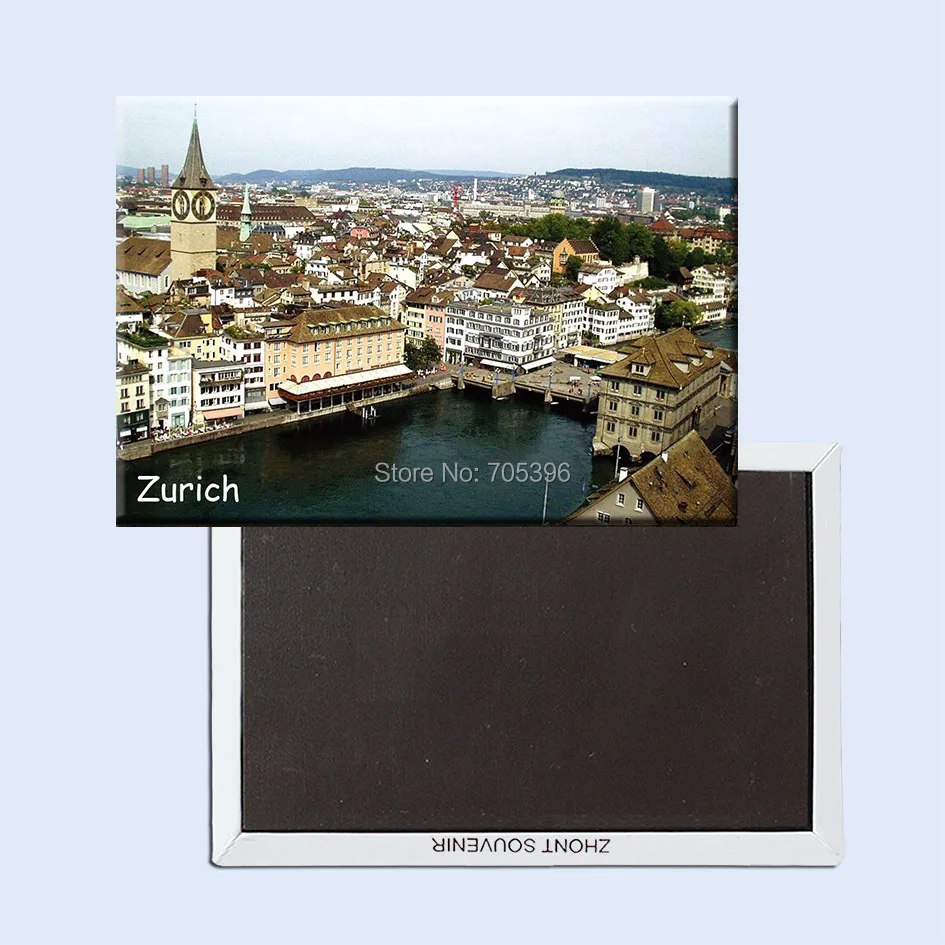 Tourist Refrigerator Magnets 78*54mm,Zurich Switzerland Travel Rigid Fridge Magnets 20900