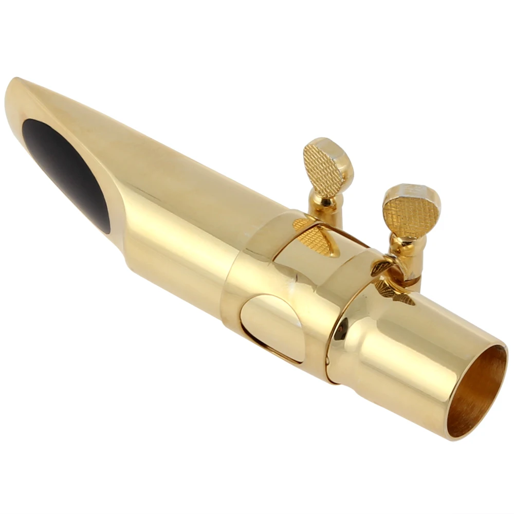 Professional Gold Plated Metal Tenor Falling Tune B (C) Saxophone Mouthpiece 8 for Jazz Music