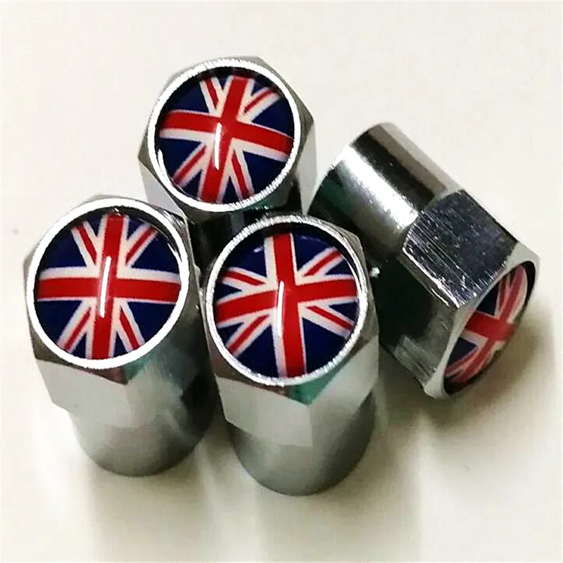 40pcs/lot Car Italy France USA UK Spain Germany Flag Tire Valve Cap Wheel Valve Stem Cap For Truck Motorcycle Bike Accessories