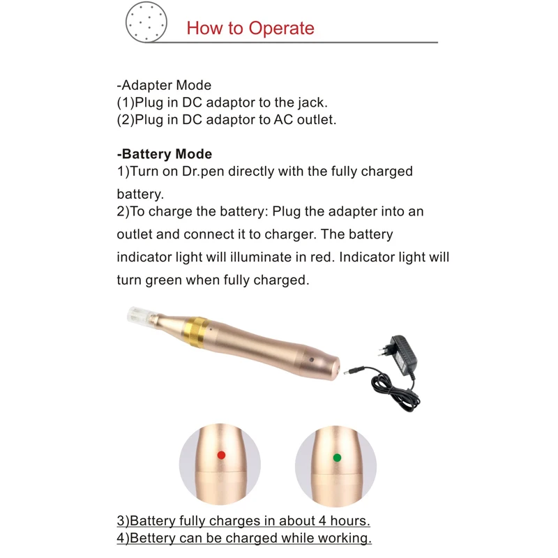 Dr. Pen M5 Wireless Derma Pen Professional Microneedle Pen Bayonet Needle Cartridges Wireless Derma Pen 0.25 mm needle length