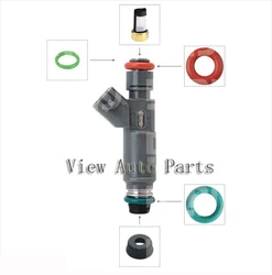 Juego de reparación de inyectores de combustible para Ford TAURUS, kit de reparación de inyectores MERCURY SABLE FJ816, incluye juntas de goma, arandelas de plástico, VD-RK-0014, 10 Uds.