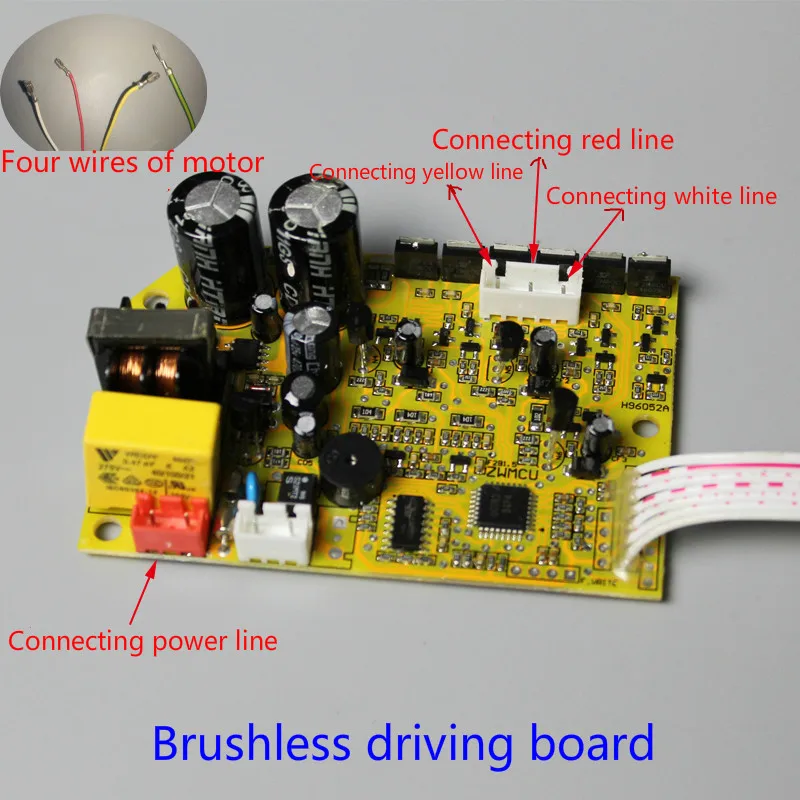 

220V Brushless Motor Driver Brushless Control Board Speed Regulation Three-phase Line Research and Development Learning Motor