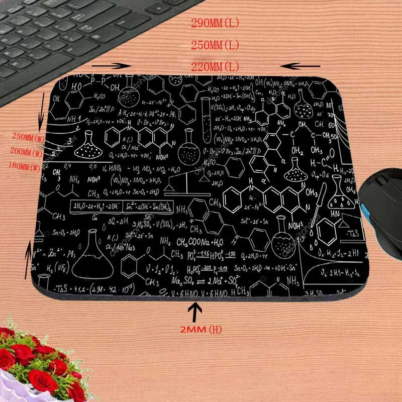 Chemical symbol mouse pad Experiment Dropshipping Mice Gaming Cool 250X290/180X220MM Mouse Pads Desk Pad Keyboards Accessories