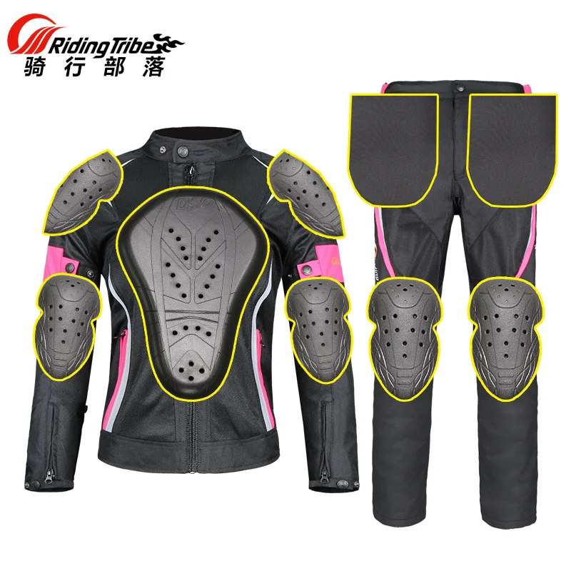 Riding Tribe Motorcycle Jacket Motorcycle Pants Windproof Waterproof Women\'s Motorcycle Protective Gear Suit Biker Clothing Set