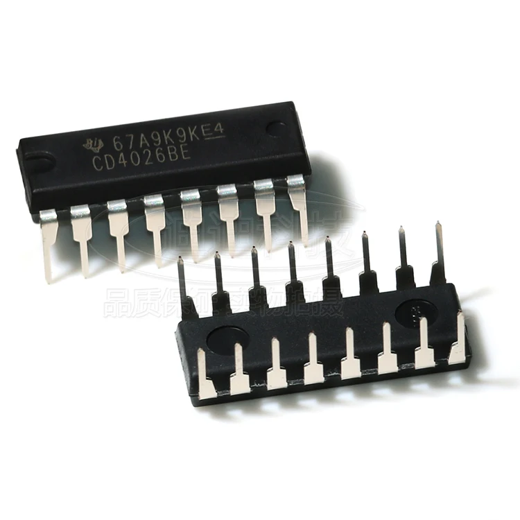 عداد CD4026BE PDIP-16 العد العشري الأصلي/مقسم التردد