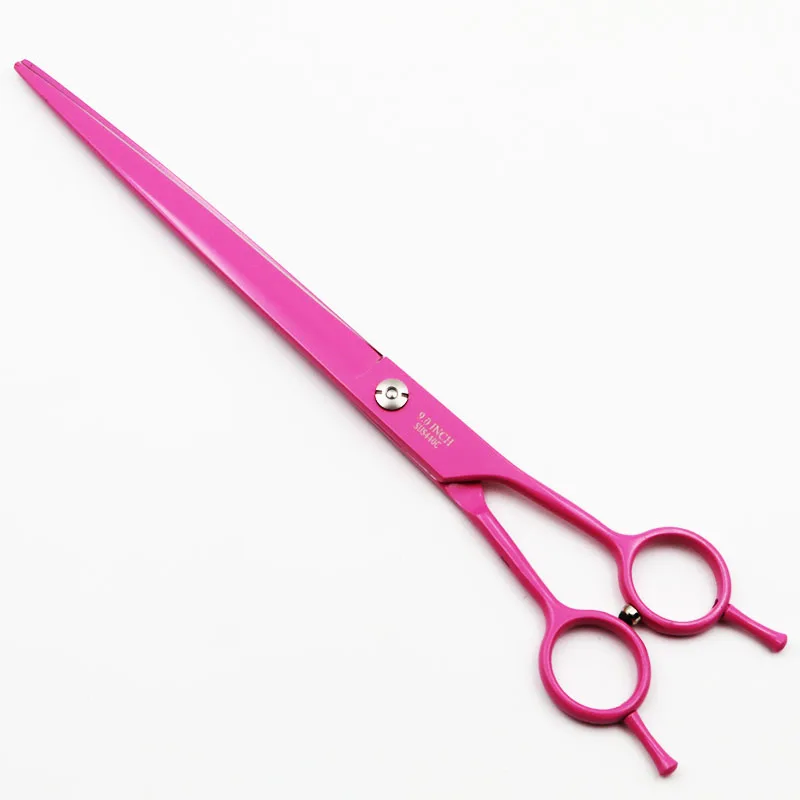 9 inch pet scissors long premium super sharp dog cat grooming scissors professional straight shears pink style