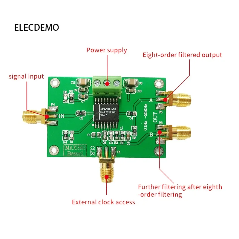 Laagdoorlaatfilter Max292 Diepe Filtering Klok Aanpassing Filterfrequentie Programmeerbare Filtering