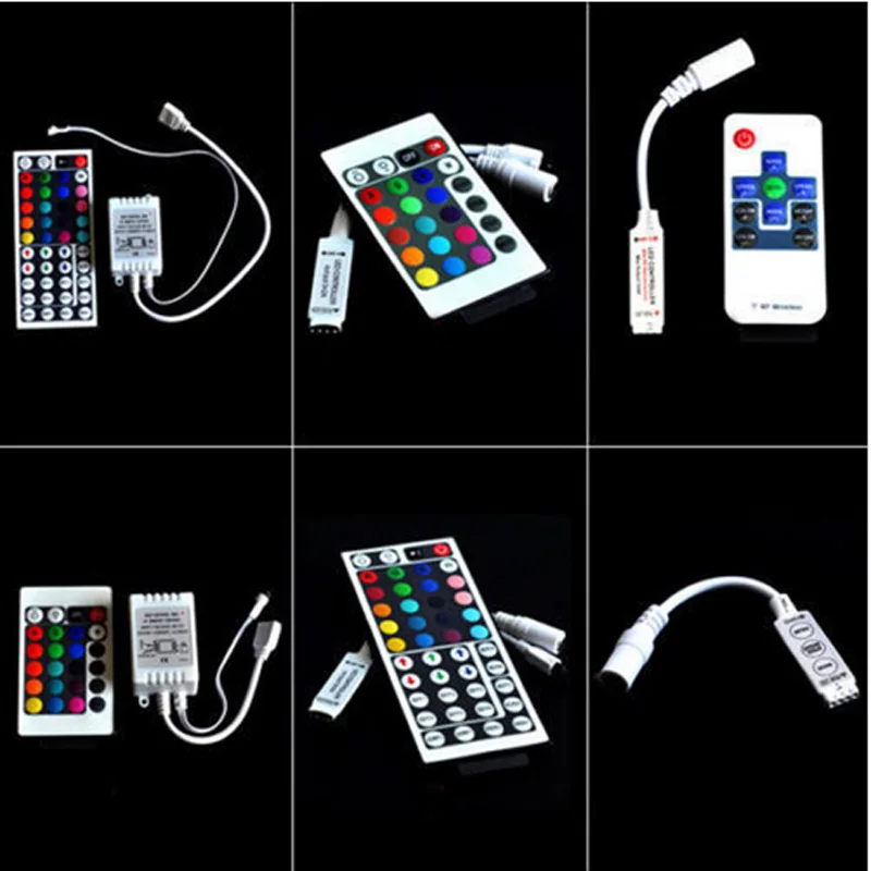 DC12-24V Mini 3/24/44 Key IR Remote Wireless Controller Dimmer Dynamic Mode Infrared For RGB SMD 3528 5050 LED Strip LED Lights