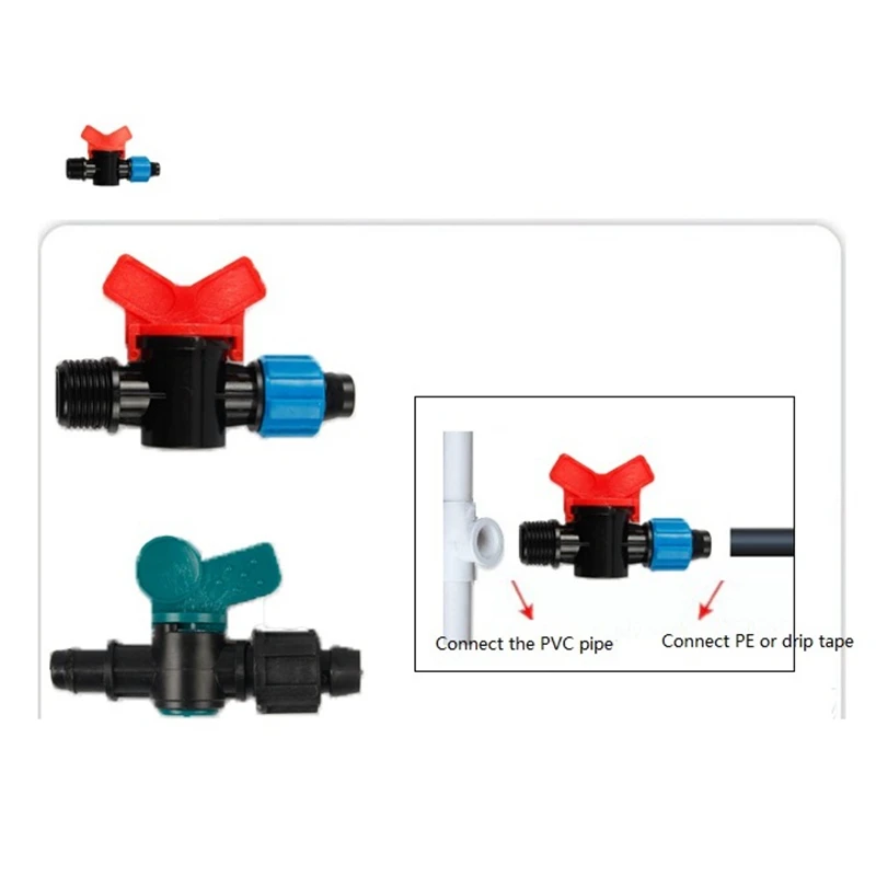 5 sztuk 16-rodzajów taśma do irygacji kropelkowej zawory kulowe 1/2 \