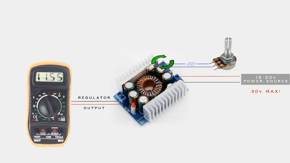 DIY LED U-HOME DC-DC Voltage Step-down Converter Voltage Regulator Converter 8A/12A/15A for DIY LED Strip Light Panel