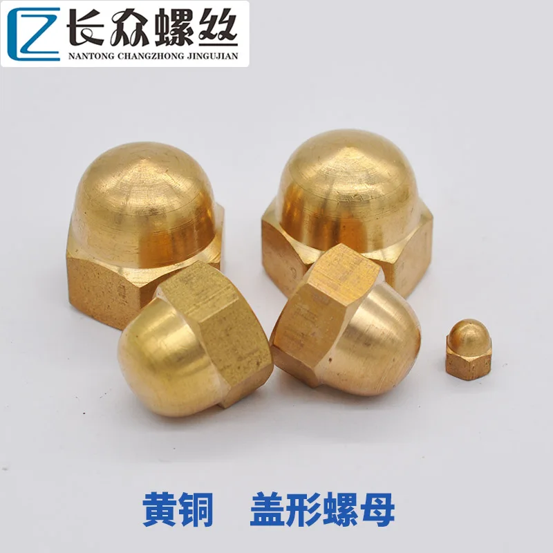 

10PCS M3 M4 M5 M6 M8 M10 M12 M16 M20 Brass Cap Hex Nuts Decorative Dome Head Cover Semicircle Acorn Nut Hexagon Domed Cap Nuts