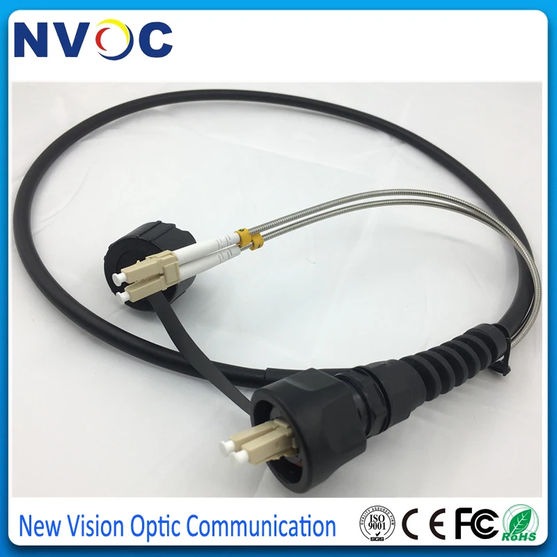 

Outdoor IP67 TE ODVA-LC to LC/UPC Duplex 2C MM(50/125) 5M Fiber Optic Patch Cord,TPU Multimode 5M ODVA LC UPC Fiber Optic Jumper