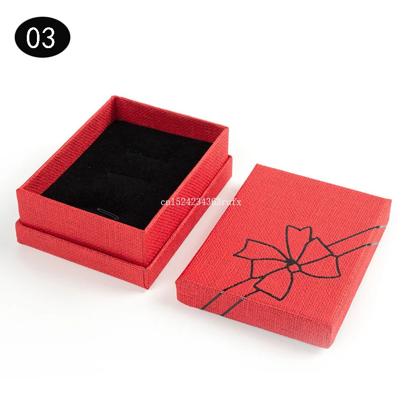 100pcs Jewelry Gift Box Necklace Earrings Ring Boxes Jewellery Paper Pendant Organizer Boxes