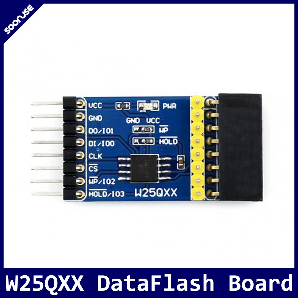 W25QXX DataFlash Board,Serial DataFlash Module With W25Q128JV Onboard, SPI Interface,Supports STM32F7 series Quad-SPI interface