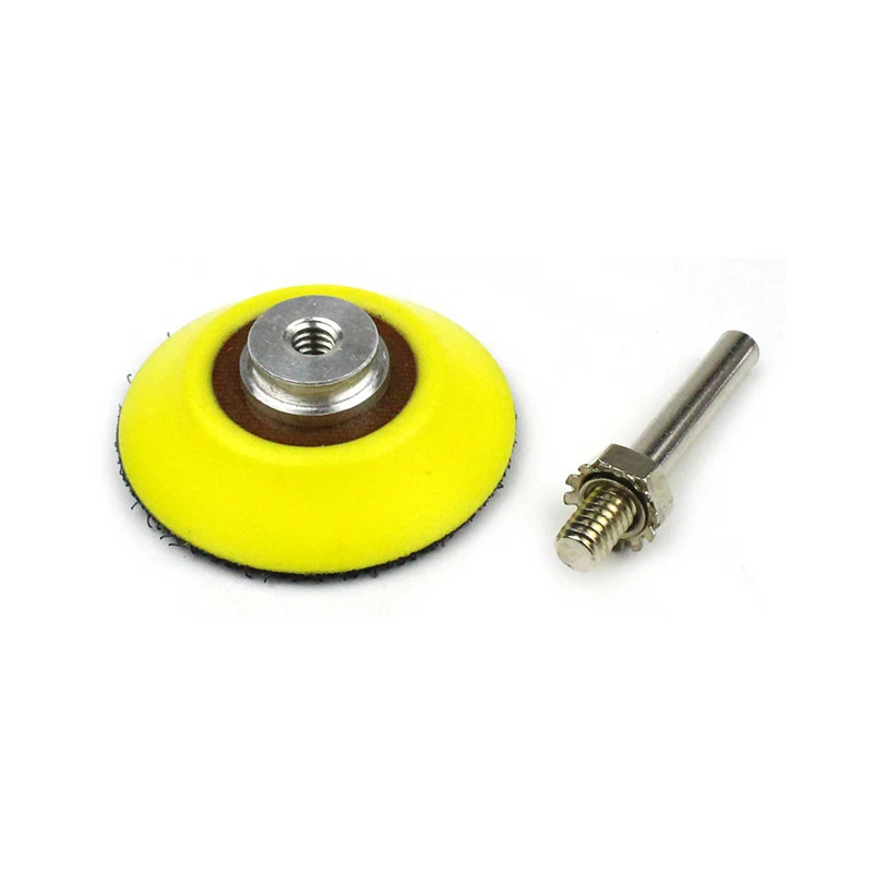 POLIWELL 2 Polegada Interface de Esponja Macia Pad com 6 milímetros Shank Back-up Abrasivo Lixar Pad Hook & Loop pad para Ferramentas De Polimento De Moagem