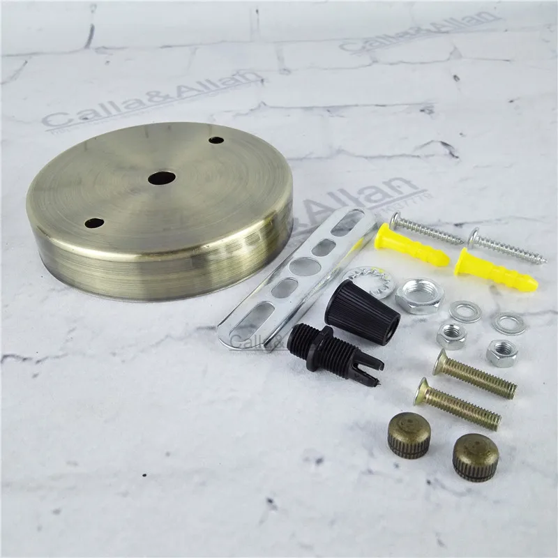 Vintage DIY lighting canopy sample order D100mm*H20mm antique brass rose gold 11 color finished iron ceiling plate