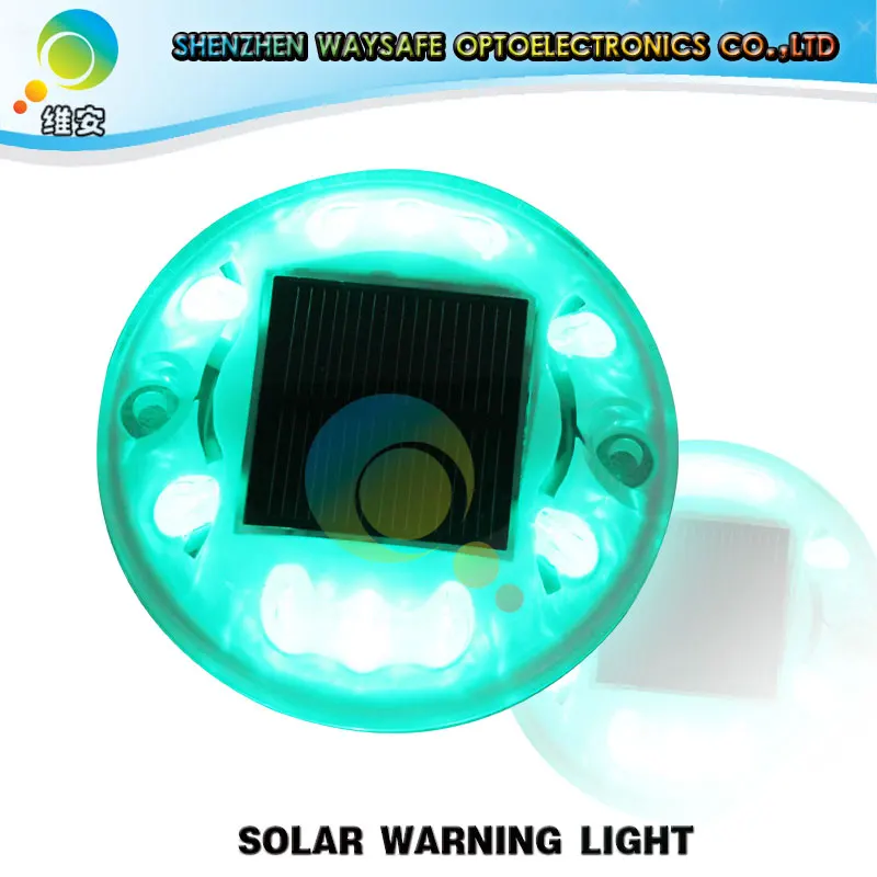 Steady mode plastic housing waterproof solar power road stud yellow LED light villa decoration light