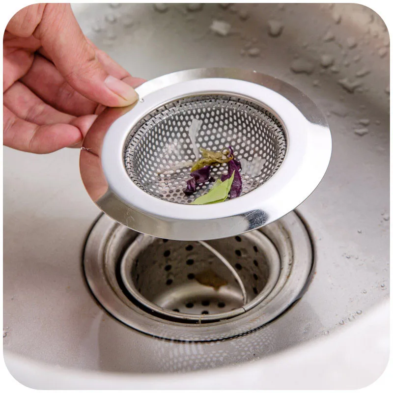 7cm/9cm/11cm Kitchen Sink Strainer Drain Hole Filter Trap Metal Sink Strainer Stainless Steel Bath Sink Drain Waste Screen