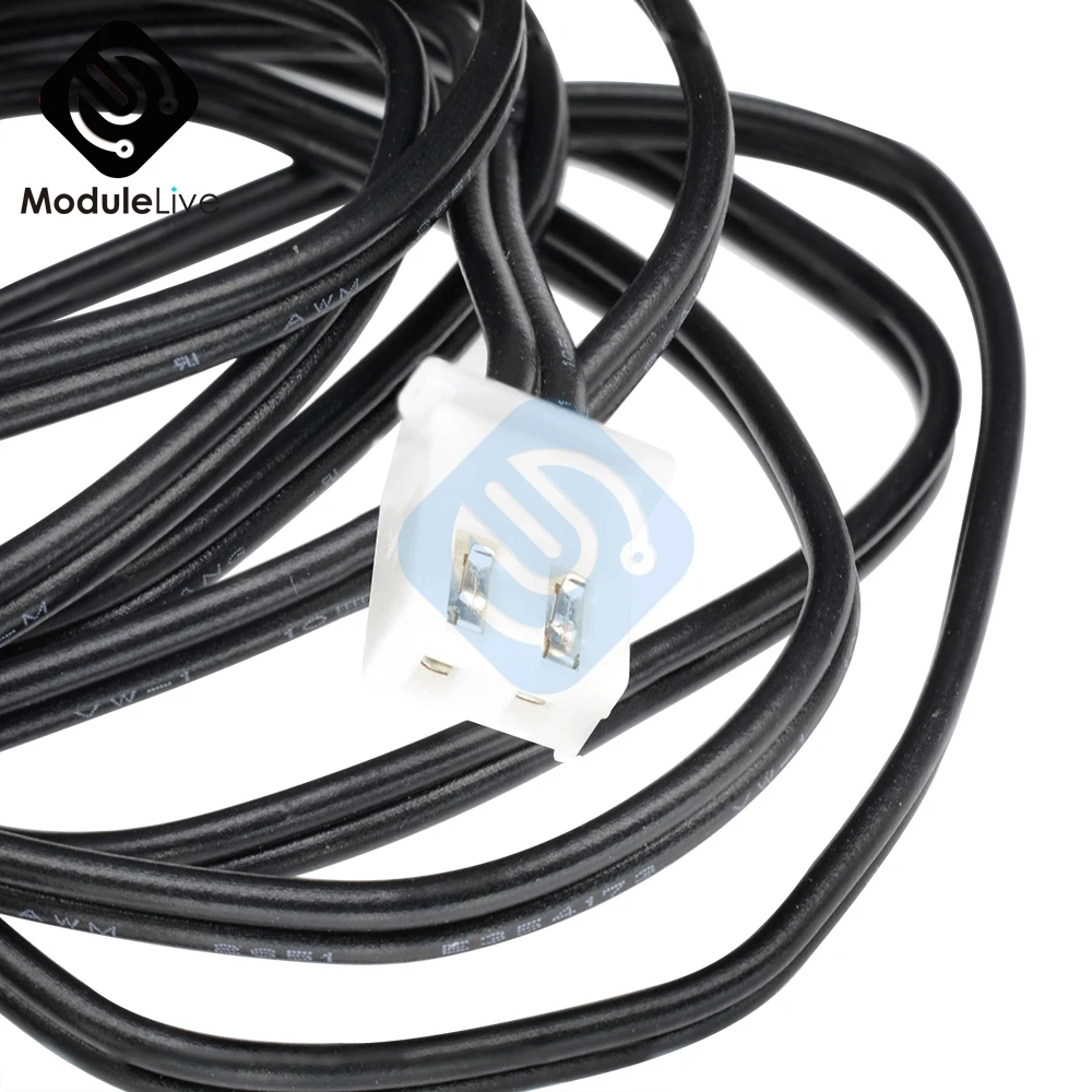 2PCS W1401 W1209 100cm 1m Waterproof NTC 10K 1% 3950 Thermistor Accuracy Temperature Sensor Cable Wire Probe Fixed Mounting Hole