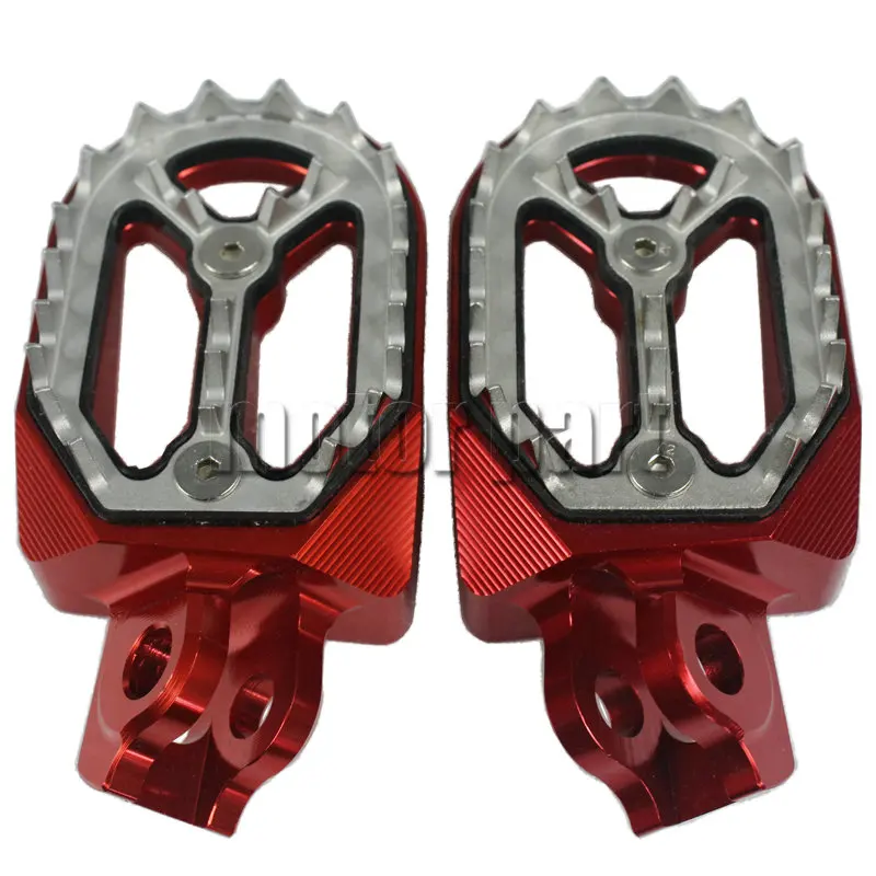 De Alumínio da motocicleta Footpegs Footrest Pé Pegs Descansa Por 2010-2015 Suzuki RMZ250 RMZ450 RMZ 250 450 Vermelho 11 12 13 14