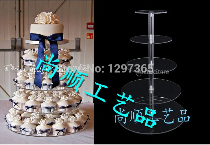 

Clear acrylic cupcake display stand, 5 tier cup cake display decoration