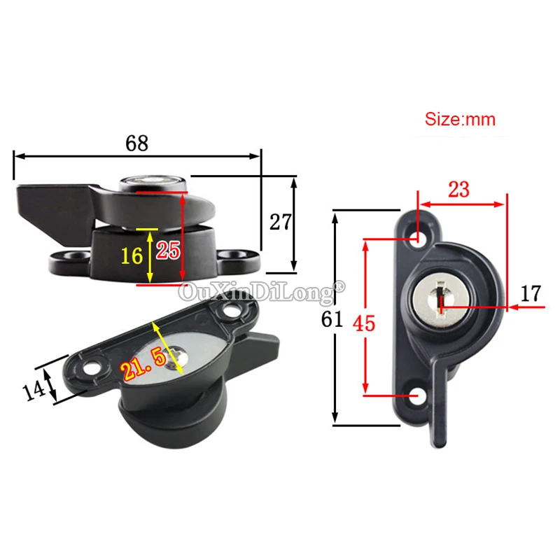 10PCS Sliding Window Locks Aluminium Plastic Steel Anti-theft Window Lock+Keys Protect Baby Open Window Safety Lock Keys Alike