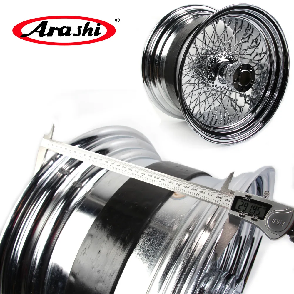 

Arashi 18"x10.5"Chrome Rear Wheel Rim For Harley Davidson FLSTC FAT BOY Motorcycle Modification Wheel Rims