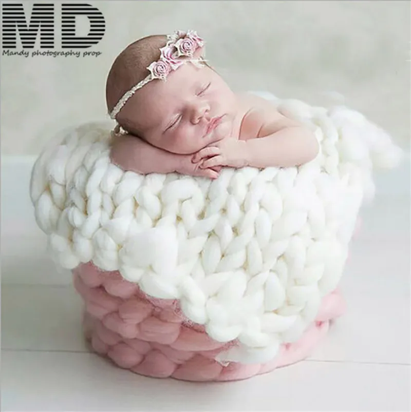 Baby soft blanket for newborn photography props,basket filler cushion cover,baby photo props