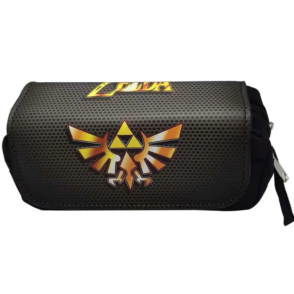 IVYYE Zelda Link Anime Cosmetics Bags PU Zipper School Pencil Case Storage Pen Bag Large-capacity Pouch Stationery New