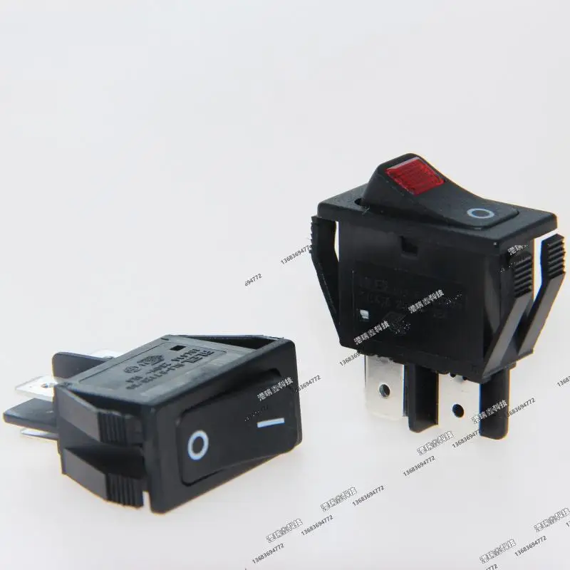 

[SA]Power switch RLEIL long flat rocker switch rocker switch DPST red RL1-8 (W) 21-BR/BB --50pcs/lot