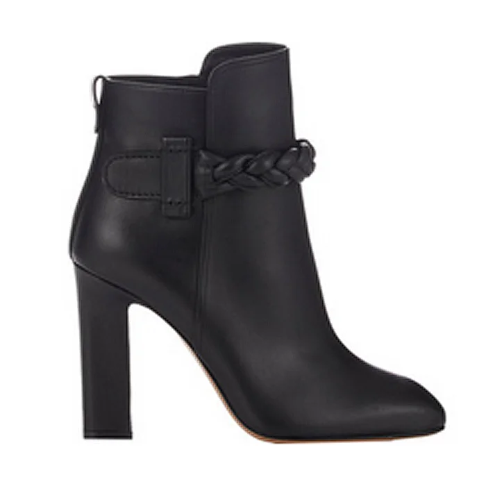 Luxury women shhoes knee high boots and ankle boots fashion runway shoes red black browm boots thick heels shoes Winter boots image 4