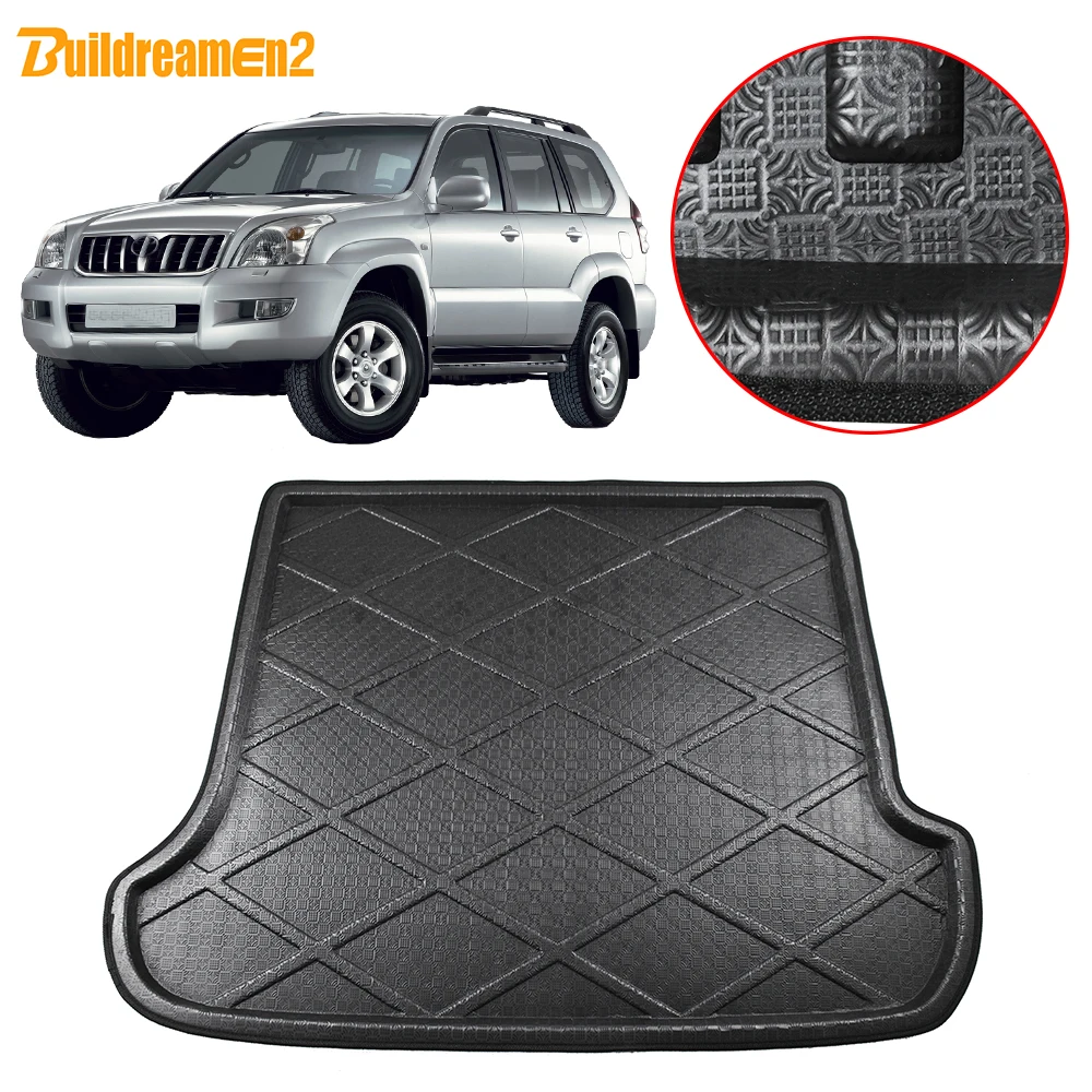 

Buildreamen2 для Toyota Land Cruiser Prado J120 2003-2009, автомобильный задний коврик в багажник, поднос багажника, задний грузовой напольный ковер, грязевой коврик