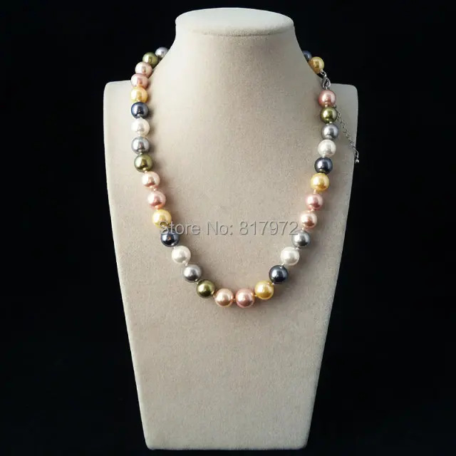 

Elegant Natural South Sea Shell Pearl Necklace Fashion Highlight 10MM Bead Necklaces Jewelry