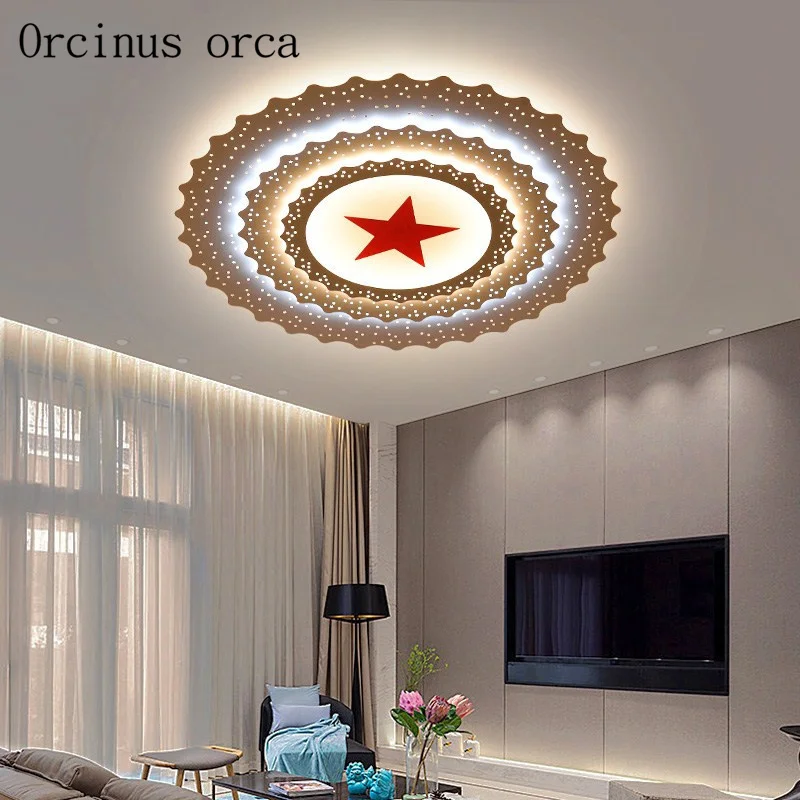 Modern minimalist Pentagram LED ceiling lamp office hall conference room living room creative personality star ceiling lamp