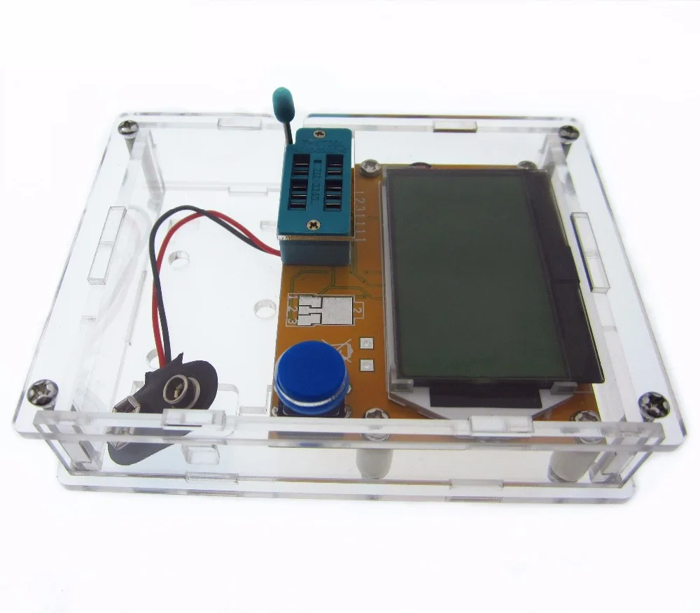 Diode Triode Capacitance ESR Meter MOS PNP LCR-T4 Transistor Tester LCD Display Mega328 Transistors Diodes With Acrylic Case