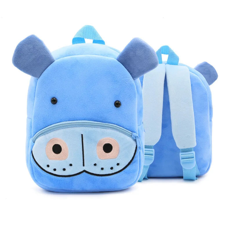 Mini sacs d'école pour enfants, pour bébés garçons et filles, sac à dos en peluche souple, dessin animé Animal mignon