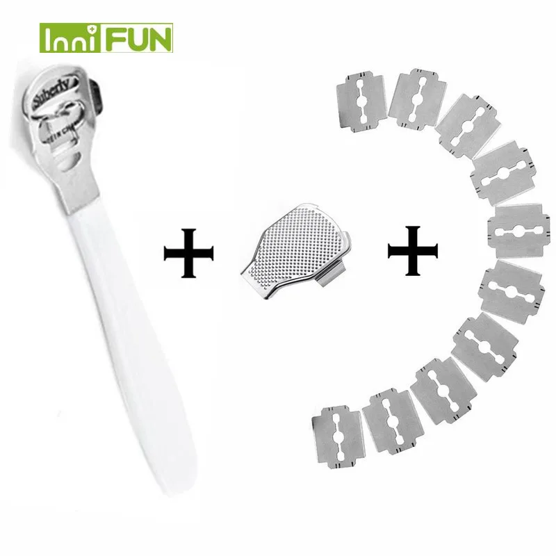 NEW Peach wood Foot Skin Shaver Corn Cuticle Cutter Remover Rasp Pedicure File Foot Callus 10 Blades Foot Care Tool