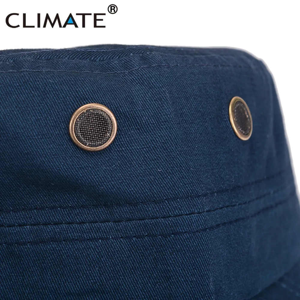 CLIMATE Cool Military Cap Man Men Cotton Solid cool Cap Green Flat Top Caps Hat Men Adjustable Hunting Military Green Caps Hat