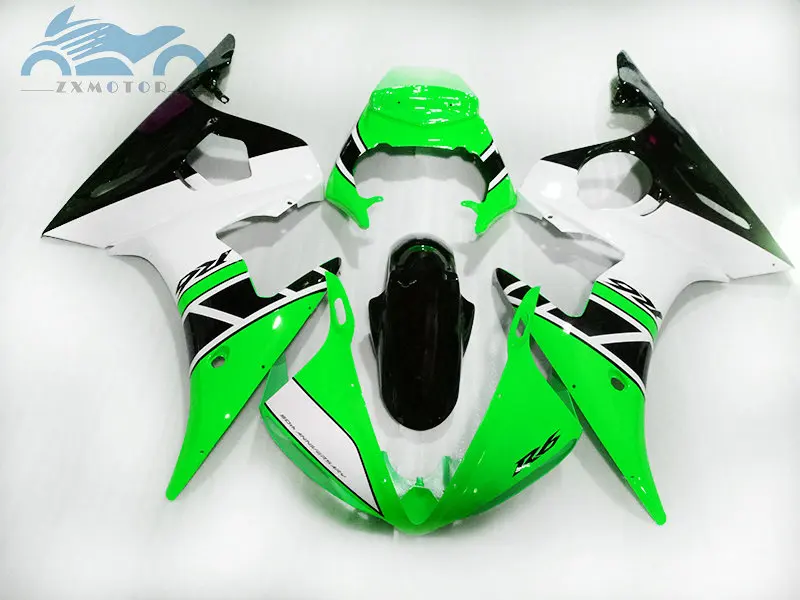 Free custom motorcycle fairings kit for YAMAHA R6 YZFR6 2003-2005 YZF R6 03-05  green white black plastic fairings kit DF61