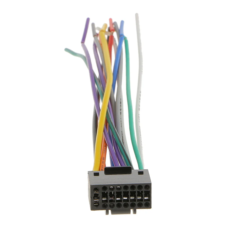 16cm Car Radio Stereo Wire Harness Plug Cable With 16 Pin Connector For Kenwood Meets EIA Color Codes Car Accessories image 2