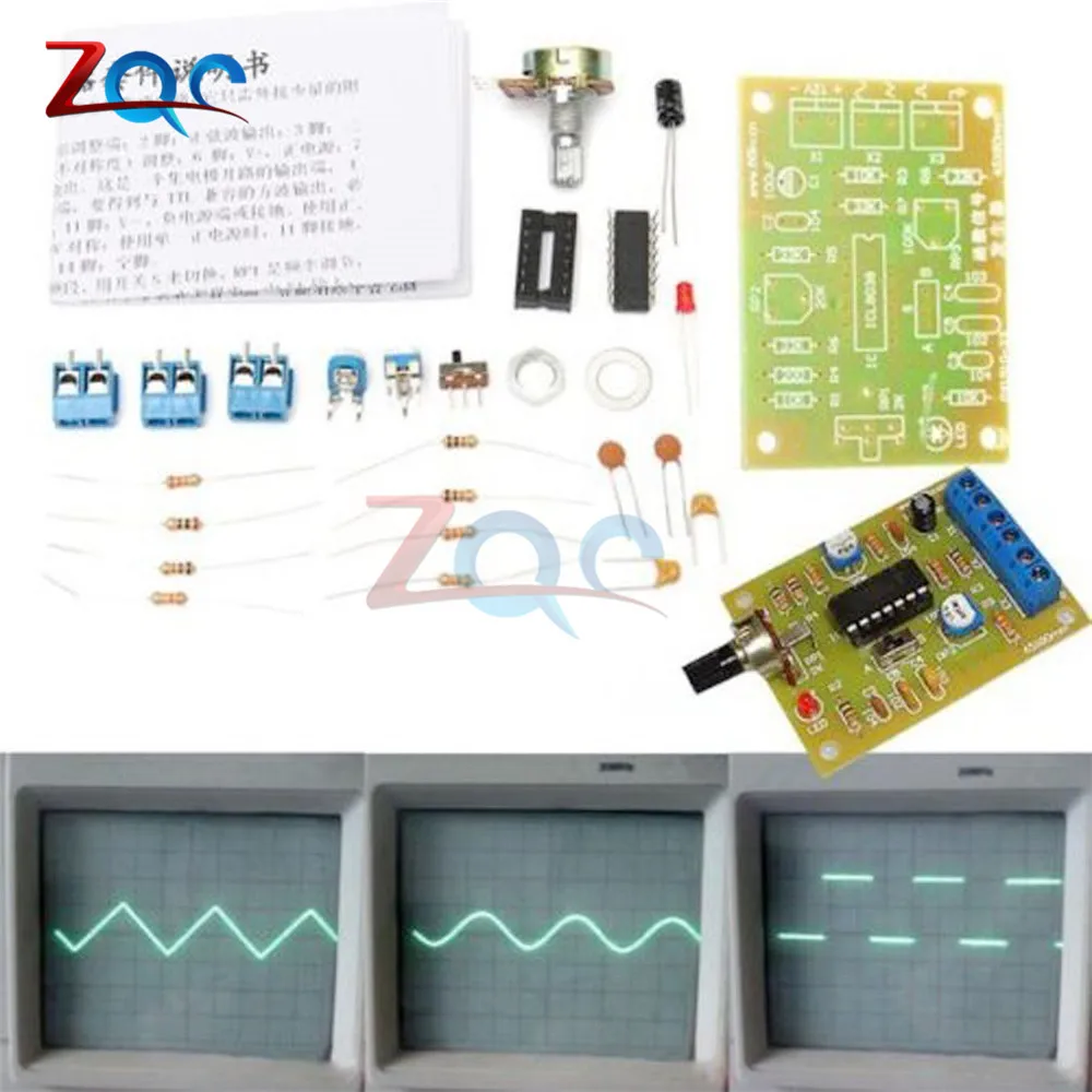 1 Set ICL8038 Monolithic Function Signal Generator Module DIY Kit Sine Square Triangle