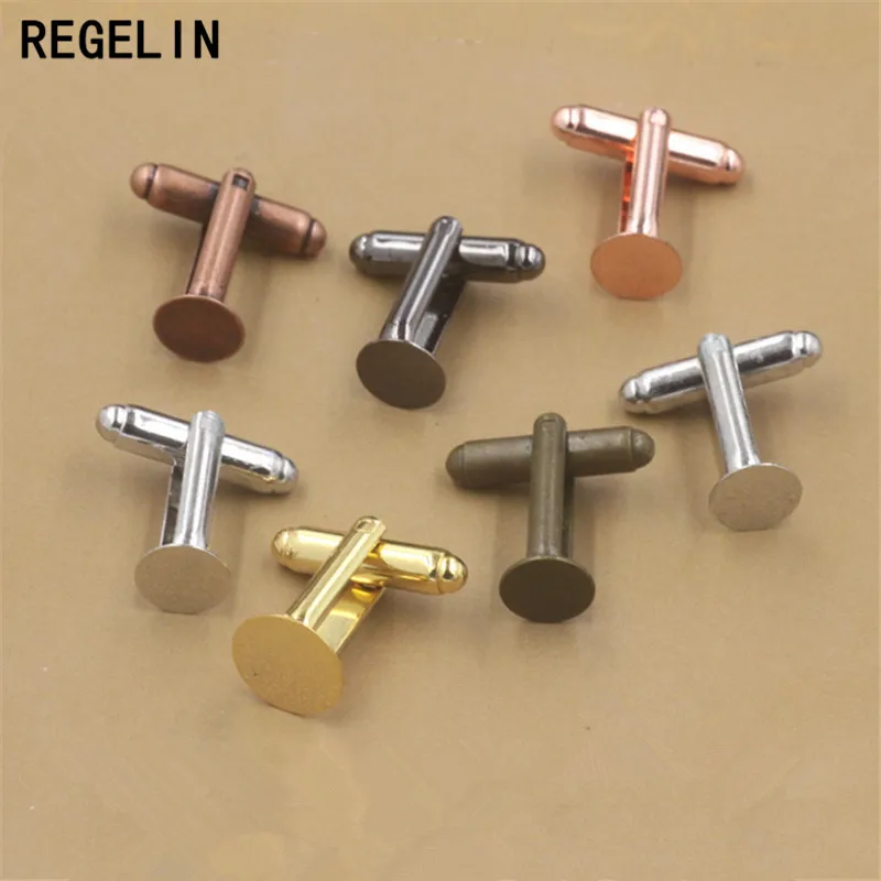 REGELIN francuski styl ustawienia spinki puste okrągła podkładka taca Cabochon baza 10 sztuk 6mm/8mm/10mm/12mm dla DIY ubrania akcesoria