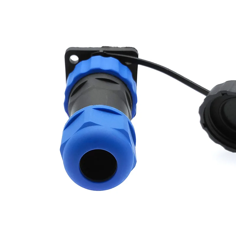 SP20 waterproof connector plug and socket with flange 4 hole IP68 2 pin 3/4/5/6/7/8/9/10/12/14Pin