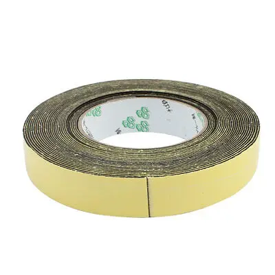 25mm Width 1mm Thickness Single Side Sponge Foam Tape Black 10 Meter Length