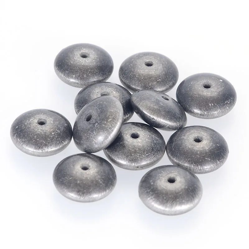 Miasol 50 Pcs/lot Brush Copper Bronze Gunmetal Acrylic Disc Antique Design Spacers Charms Beads For Diy Bracelet Jewelry Making