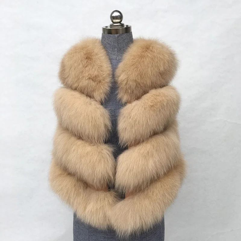 Natural Fur Coat Real Fur Coat Women 4 Rows Fur Jacket Real Fox Fur Coat Women 2022 Luxury Warm Clothes S-5XL