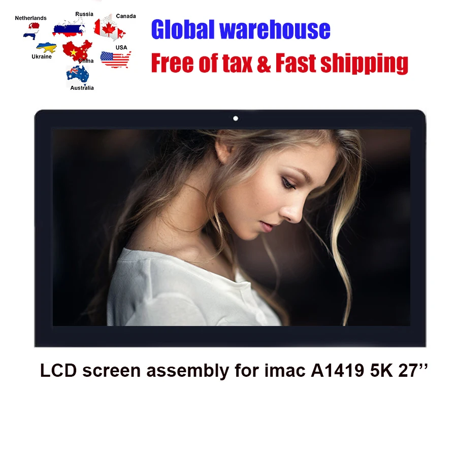 

for iMac 27inch A1419 5K LCD Screen Assembly Retina Display LM270QQ1 SDB1 SDA2 SDC1 EMC2834 2806 3070