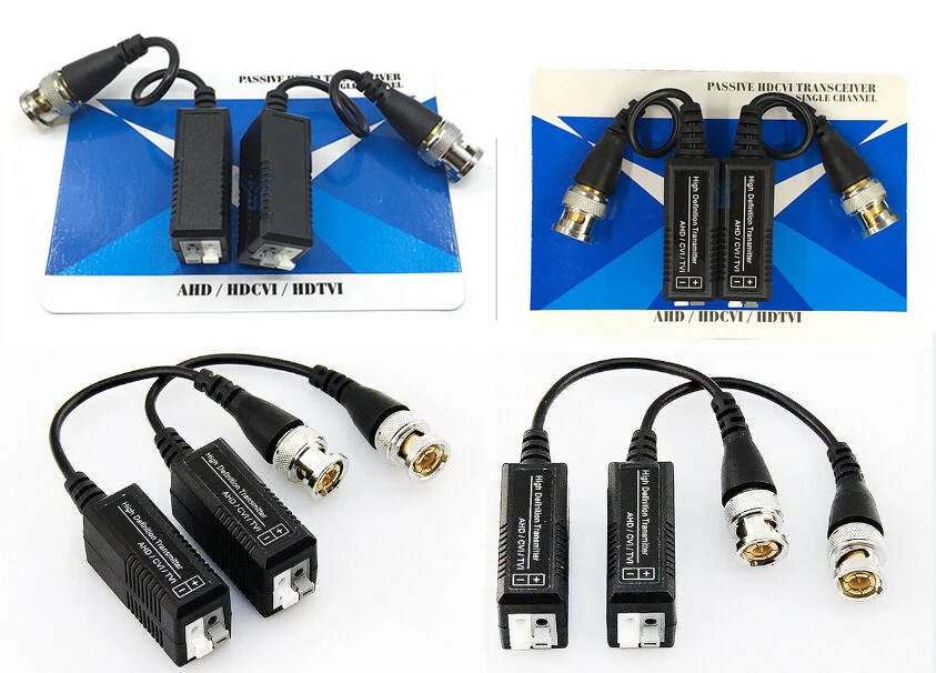 5Pairs HD CVI/TVI/AHD Passive Single Channel Video Balun HD CCTV Via Twisted Pairs Transmitter & Receiver BNC to UTP Cat5/5e/6