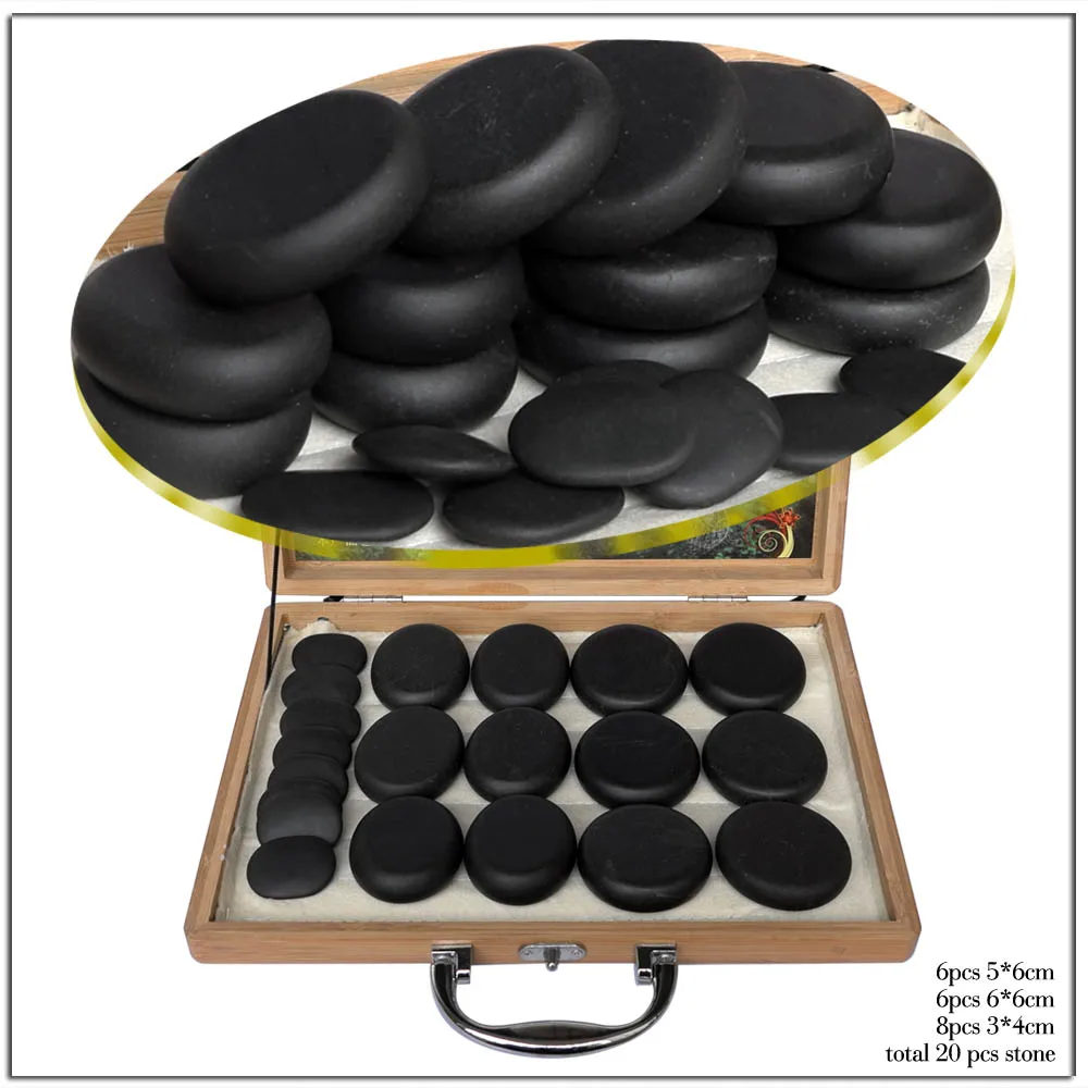 Hot Rock Stone Massage Set Heating Box Relieve Stress Back Pain Health Care Acupressure Lava Basalt Stones for Healthcare